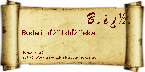 Budai Áldáska névjegykártya